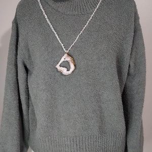 Medium Kaisley Sweater Gray Turtleneck Womens Long Sleeve C4351